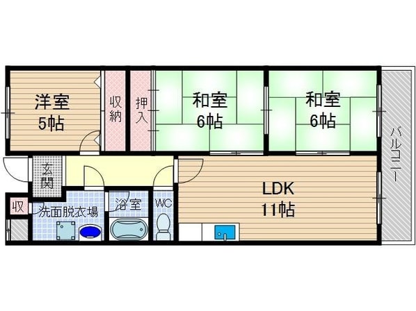 プランドール茨木の物件間取画像